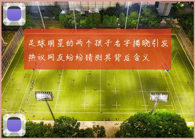 足球明星的两个孩子名字揭晓引发热议网友纷纷猜测其背后含义